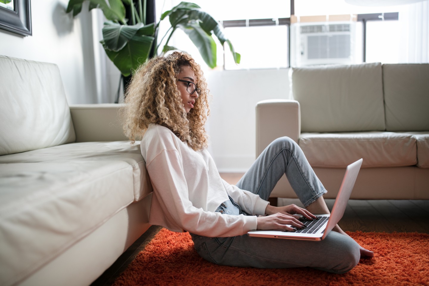 woman studying